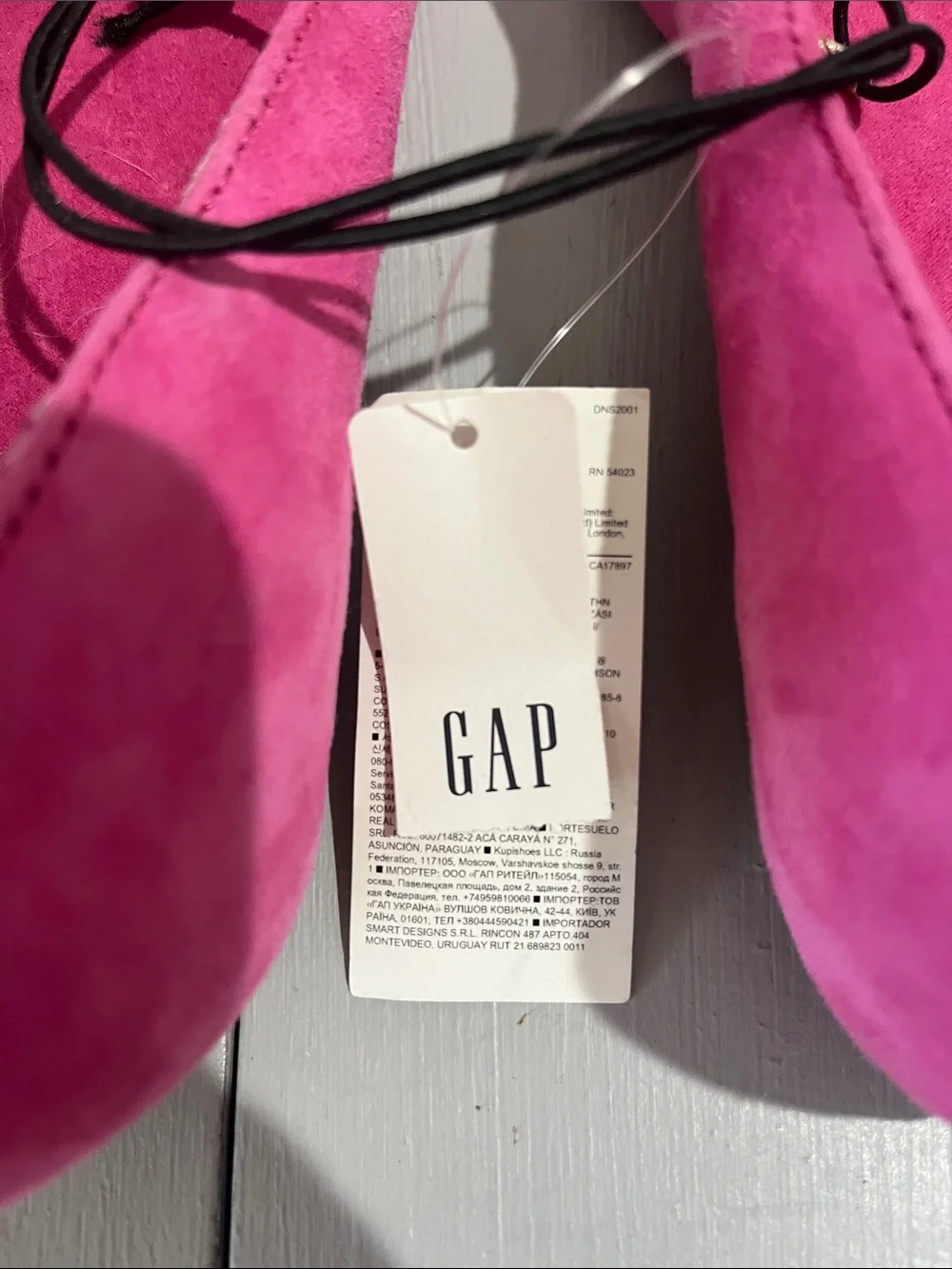 GAP Hot Pink Suede Pointed Flats